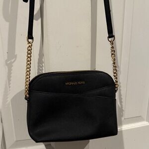 Michael Kors Black Crossbody Bag with Gold Chain